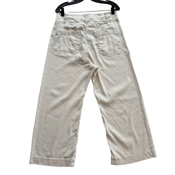 Anthropologie The Colette Cropped Wide-leg Pants by Maeve 32 Linen Edition - Picture 5 of 10